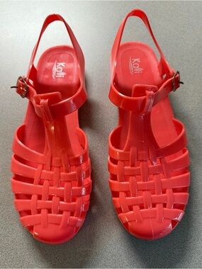 Kali Angel Coral Jelly Sandals NWOT